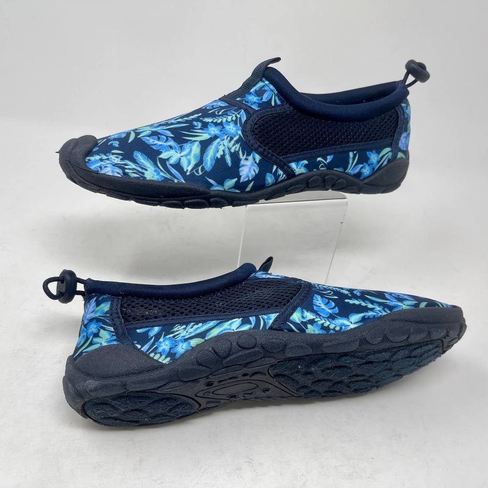 Lands End Water Shoes Women's Sz 7 Navy Floral 2400:J.7.1 - Picture 3 of 12